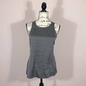 The Limited Polka Dot Tank Top Blouse Black White S